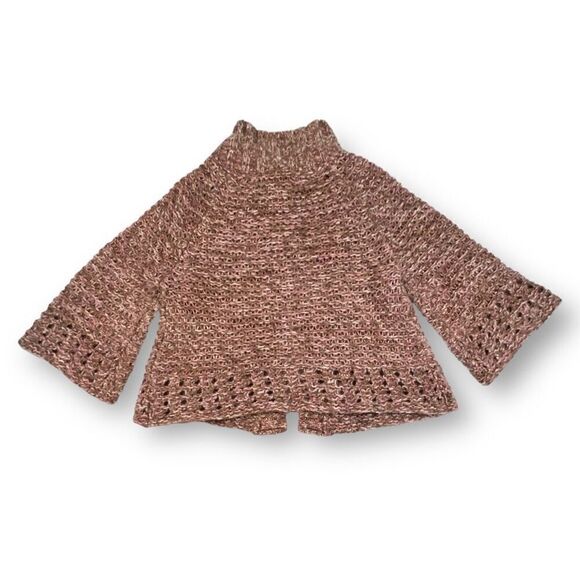 Free People Chunky Metallic Knit Bell Sweater Size Large - Picture 5 of 7